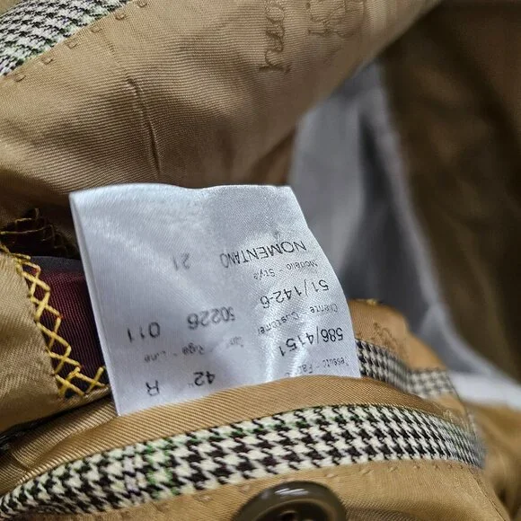 Brioni 42R Beige Check 3-Button Sport Coat Blazer Jacket T269 - Picture 11 of 11